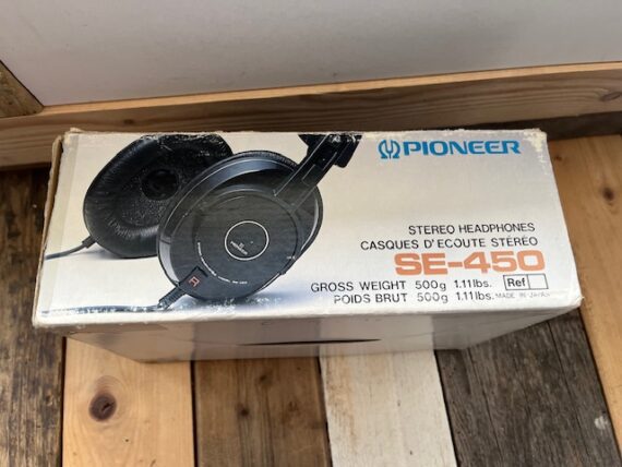 Pioneer SE-450 headphones large plug box 1990Japan - Image 3