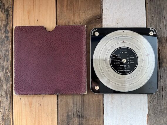 Graphoplex Roplex circular slide rule in case 1950 France
