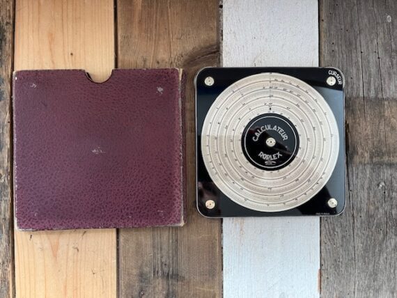 Graphoplex Roplex circular slide rule in case 1950 France
