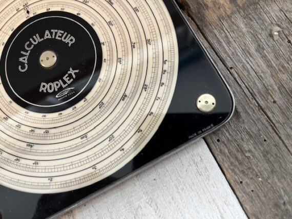 Graphoplex Roplex circular slide rule in case 1950 France - Image 5