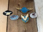 lot of 5x lapel pins badges Airways mid century various countries