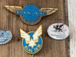 lot of 5x lapel pins badges Airways mid century various countries