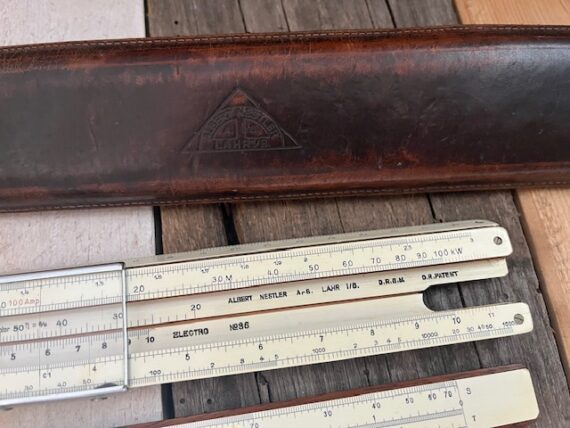 Nestler 36 Electro log log scales slide rule 1940 Germany