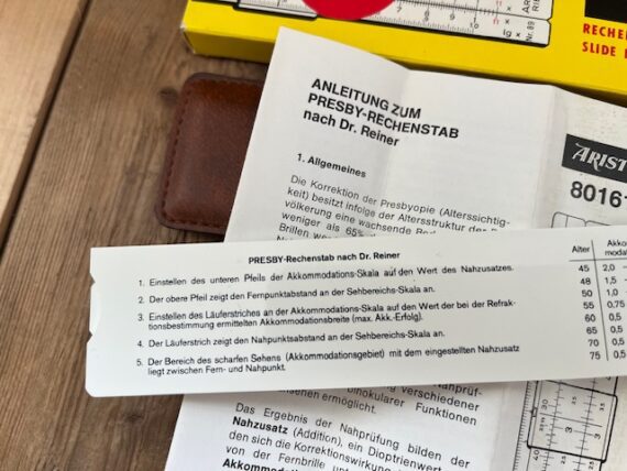 Aristo 80161 Presby optometrists slide rule Reiner 1970 Germany - Image 4
