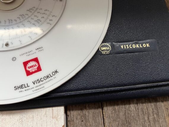 ALRO Viscoklok Shell viscosity slide rule 1962 Holland