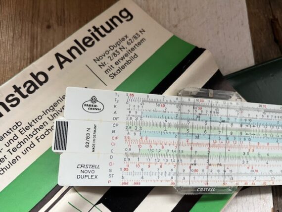 Faber Castell 62/83N pocket Novo-Duplex slide rule manual 1970 Germany