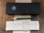 Faber Castell 67/54Rb addiator pen slide rule blue case 1972 Germany - Image 2