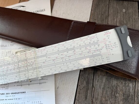 Graphoplex 691a Neperlog Hyperbolic slide rule set 1970 France - Image 7