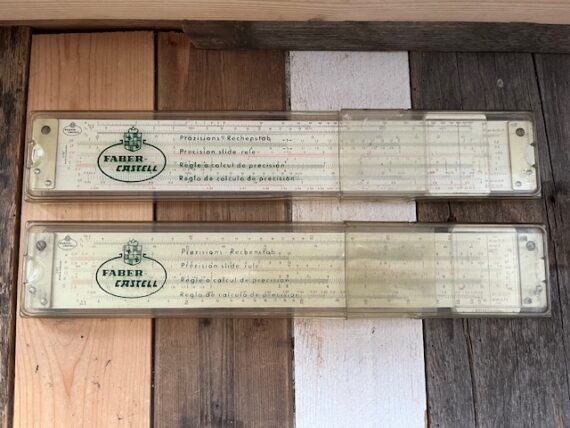 Faber Castell 2x Novo Duplex 2/83 and 2/82 slide rule case 1960 Germany - Image 2
