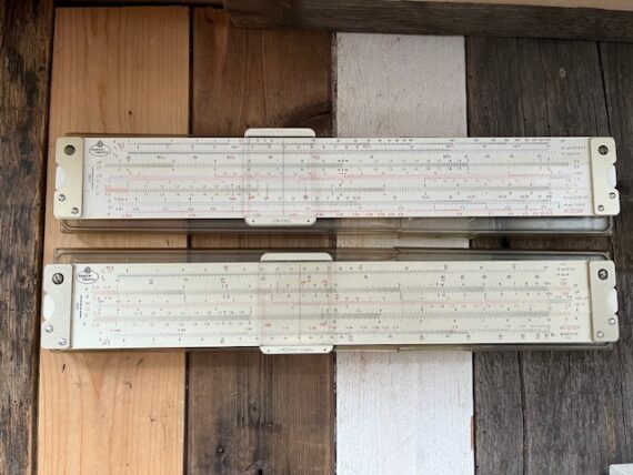 Faber Castell 2x Novo Duplex 2/83 and 2/82 slide rule case 1960 Germany - Image 3
