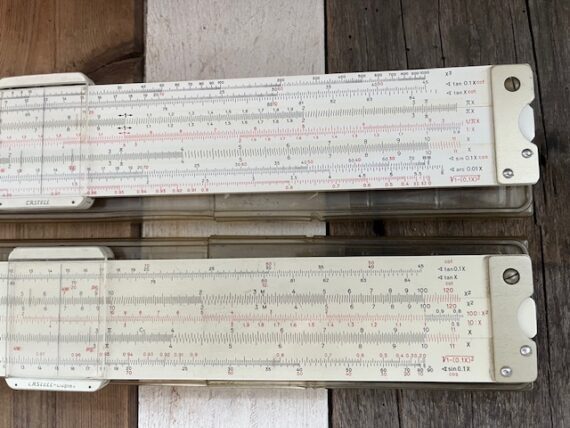 Faber Castell 2x Novo Duplex 2/83 and 2/82 slide rule case 1960 Germany - Image 5