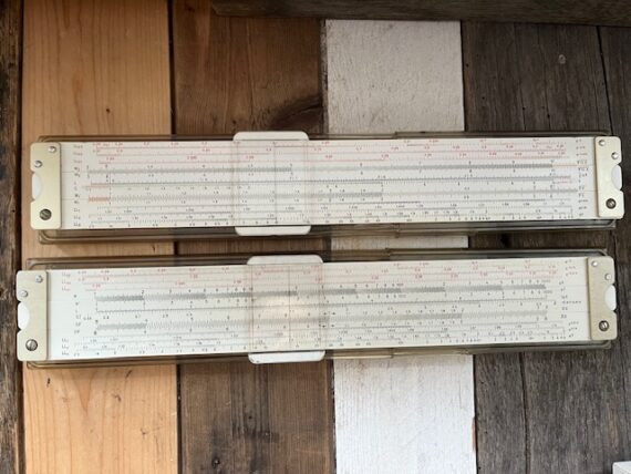 Faber Castell 2x Novo Duplex 2/83 and 2/82 slide rule case 1960 Germany - Image 6