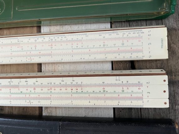 2x Faber Castell dealer slide rule 1/22 1/28 Bivius 1950 Germany - Image 7