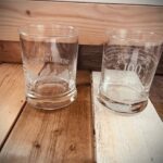 2 Whisky glasses for Famous Grouse whisky 1996 Scotland