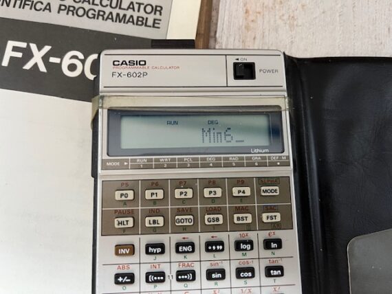 Casio fx-602P Scientific programmable calculator manual 1980 Japan