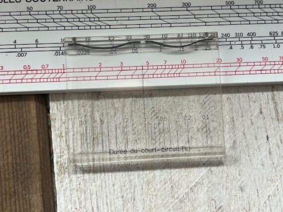 Graphoplex ECEC cables pocket slide rule 1960 France