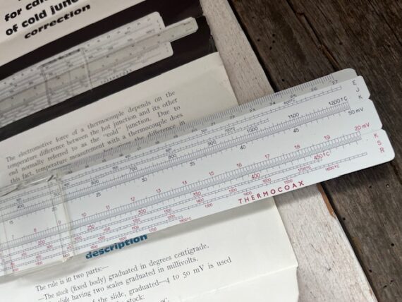 Graphoplex Thermocoax slide rule full set 1970 France
