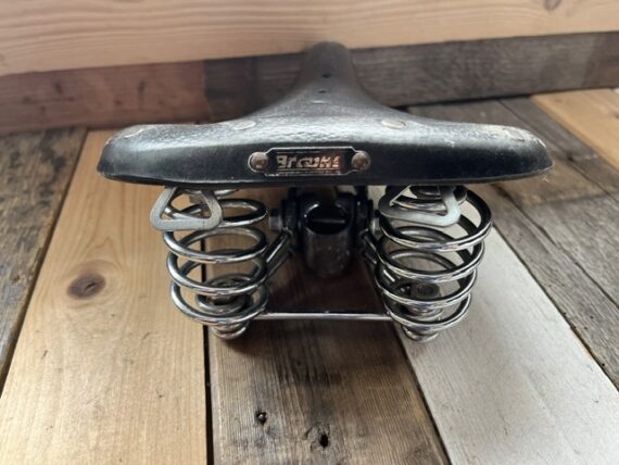 Brooks leather saddle bike B66S black 1989 England