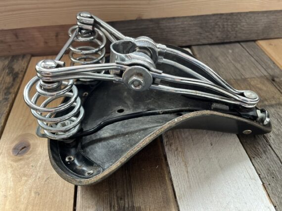 Brooks leather saddle bike B66S black 1989 England