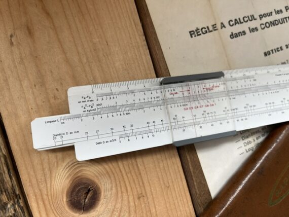 Graphoplex Gaz de France slide rule 1960 France - Image 4