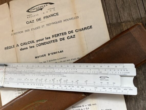 Graphoplex Gaz de France slide rule 1960 France - Image 5