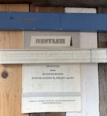 Nestler 370 Electro slide rule complete set 1960 Germany