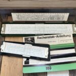 Faber Castell 2x Duplex 2/82 and 62/82 slide rule in cases 1960 Germany
