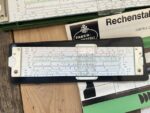 Faber Castell 2x Duplex 2/82 and 62/82 slide rule in cases 1960 Germany - Image 5