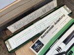 Faber Castell 2x Duplex 2/82 and 62/82 slide rule in cases 1960 Germany - Image 7