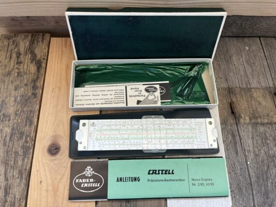 Faber Castell 62/83 Novo-Duplex slide rule boxed set 1960 Germany