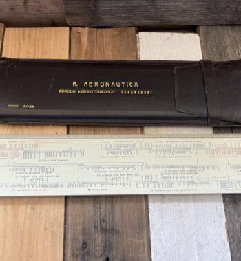 R. AERONAUTICA Bernadori airplane photography slide rule 1950 Italy