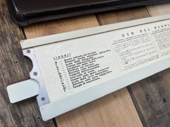 R. AERONAUTICA Bernadori airplane photography slide rule 1950 Italy - Image 5