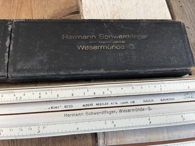 Nestler 20/3 Kiel Schwerdtfeger naval slide rule 1930 Germany