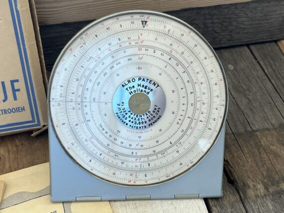 Alro 100R Slide rule metal case full set 1960 Holland - Image 6