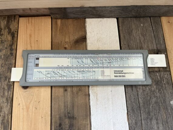 IWA 06095 universal Rohrleitung pipe slide rule 1980 Germany
