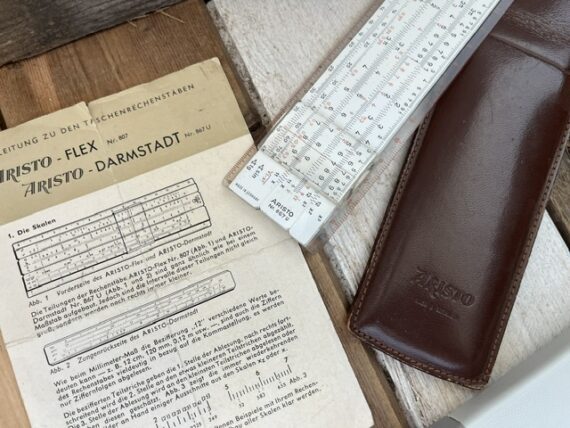2x Aristo 967u 867u slide rules in cases 1970 Germany - Image 4