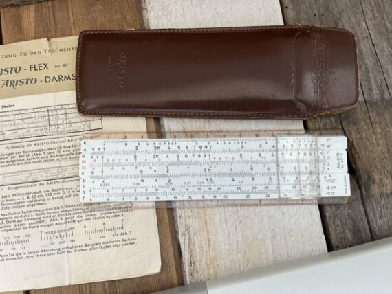 2x Aristo 967u 867u slide rules in cases 1970 Germany - Image 5