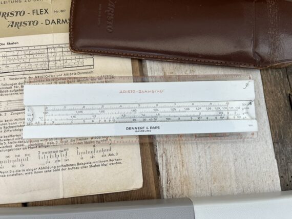 2x Aristo 967u 867u slide rules in cases 1970 Germany - Image 6