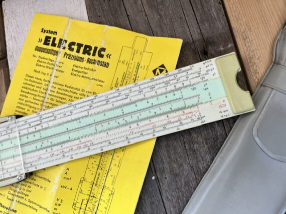 VEB Mantissa Electric slide rule full set 1974 GDR Germany - Image 8