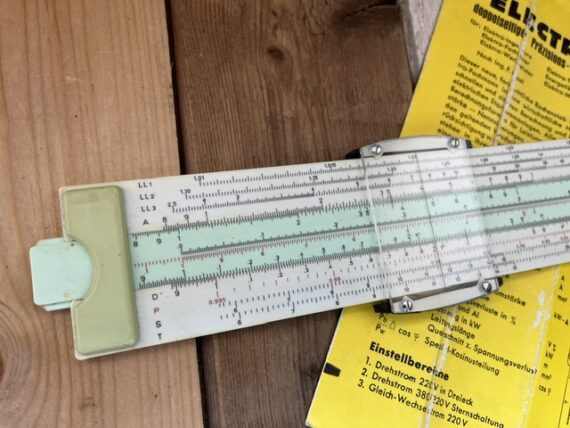 VEB Mantissa Electric slide rule full set 1974 GDR Germany - Image 9