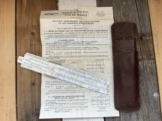 IMG_3866 Graphoplex Gaz de France pocket slide rule 1970 France - Image 1