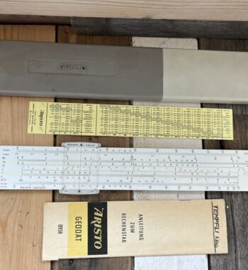 Aristo 0958 Geodät Land Surveyor 400g slide rule set 1965 Germany