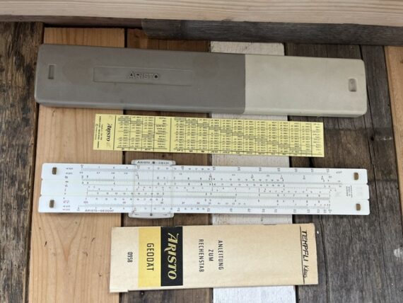 Aristo 0958 Geodät Land Surveyor 400g slide rule set 1965 Germany