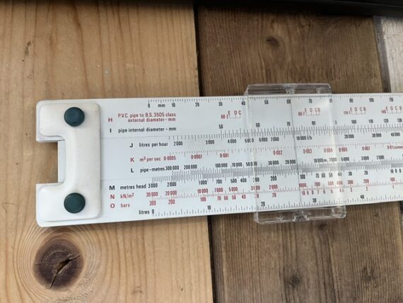 Blundell Wavin P3259 pipe friction slide rule 1969 England - Image 7
