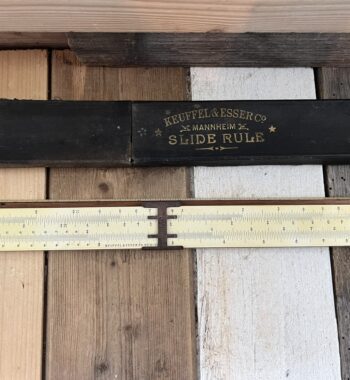 Keuffel Esser Mannheim chisel cursor slide rule case 1900 USA