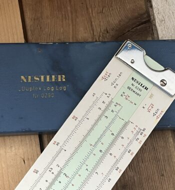 Nestler duplex log log 0290 slide rule with container 1960 Germany