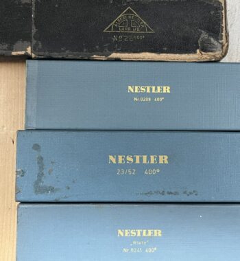 4x Nestler 400g slide rule versions 1950-1960 Germany