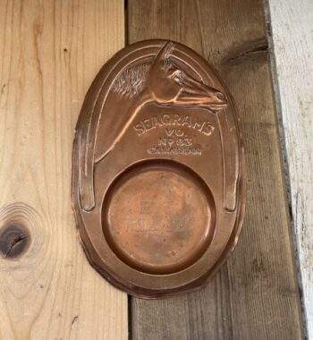 Seagram VO no 83 Canadian Whiskies brass tray advertising 1970 Canada