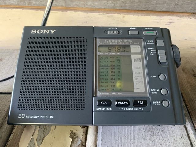 Sony ICF-SW40 world receiver digital case box 1990 Japan - Vintage